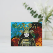 Carte Postale Changeable Votre Photo, Casque Samurai (Debout devant)