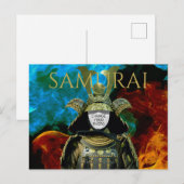 Carte Postale Changeable Votre Photo, Casque Samurai (Devant / Derrière)