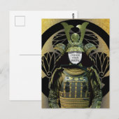 Carte Postale Changeable Votre Photo, Casque Samurai (Devant / Derrière)