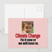 Carte Postale Changement climatique (Devant / Derrière)