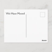 Carte postale Changement d'adresse (Dos)