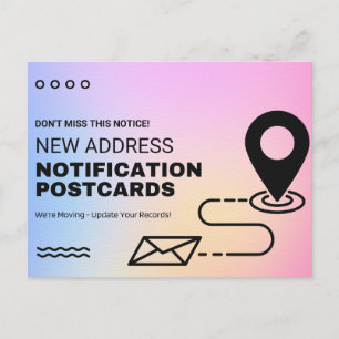 Carte postale Changement d'adresse