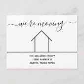 Carte Postale Changement d'adresse à la mode Nouvelle maison (Devant)