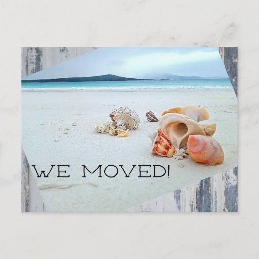 Carte Postale Changement d'adresse à la plage (Devant)