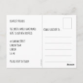 Carte postale Changement d'adresse amusant - perso (Dos)