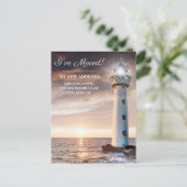 Carte Postale Changement d'adresse Coucher de soleil côtier du p (Debout devant)