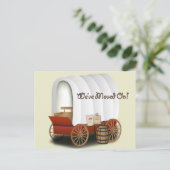 Carte Postale Changement d'adresse de chariot couvert (Debout devant)