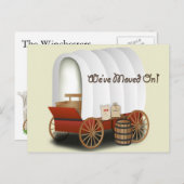 Carte Postale Changement d'adresse de chariot couvert (Devant / Derrière)