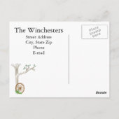 Carte Postale Changement d'adresse de chariot couvert (Dos)