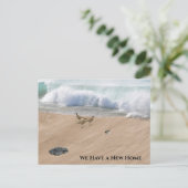 Carte Postale Changement d'adresse de scène de plage (Debout devant)