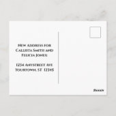 Carte Postale Changement d'adresse de scène de plage (Dos)