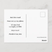 Carte Postale Changement d'adresse Déplacement de l'aquarelle de (Dos)