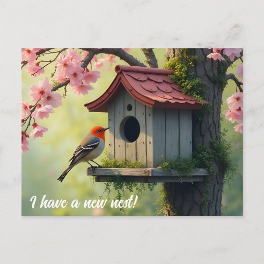 Carte Postale Changement d'adresse du ménage de printemps (Devant)