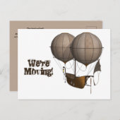Carte Postale Changement d'adresse d'un navire à ballon (Devant / Derrière)