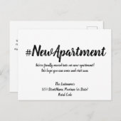 Carte Postale Changement d'adresse d'un nouvel appartement (Devant / Derrière)