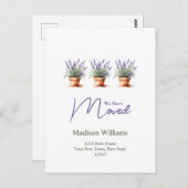 Carte Postale Changement d'adresse élégant | Annonce de déménag (Devant / Derrière)