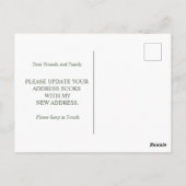 Carte Postale Changement d'adresse élégant | Annonce de déménag (Dos)
