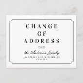 Carte Postale Changement d'adresse élégant rétro look cadre mobi (Devant)