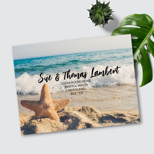 Carte postale Changement d'adresse en bord de mer