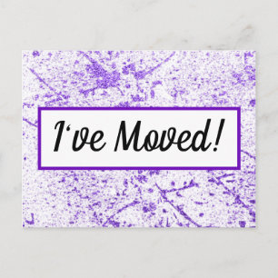 Carte Postale Changement d'adresse Paillettes Violet