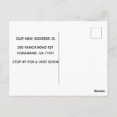 Carte Postale Changement d'adresse que nous avons déplacé vache (Dos)