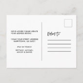 Carte Postale Changement d'adresse Script de pinceau Arbre de ca (Dos)