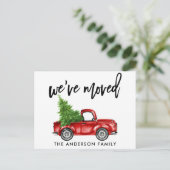 Carte Postale Changement d'adresse Script de pinceau Arbre de ca (Debout devant)