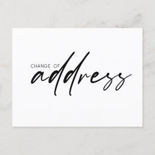 Carte Postale Changement d'adresse Script manuscrit moderne