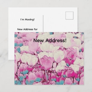 Carte Postale Changement d'adresse Tendre Tulipe