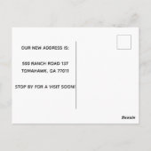 Carte Postale Changement d'adresse vaches Nous sommes en mouveme (Dos)