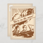 Carte postale Changement d'adresse vintage (Devant / Derrière)