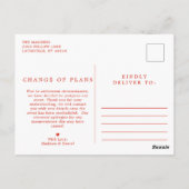 Carte Postale Changement d'annulation de report de la date (Dos)