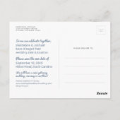 Carte Postale Changement de date Ampersand tendance Dusty Blue M (Dos)