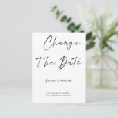 Carte Postale Changement de Date Annonce de Date de Mariage (Debout devant)