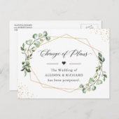 Carte Postale Changement de date de plan Feuilles géométriques d (Devant / Derrière)