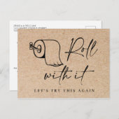 Carte Postale Changement de date de report de l'événement d'annu (Devant / Derrière)