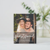 Carte Postale Changement de date de report de mariage photo (Debout devant)