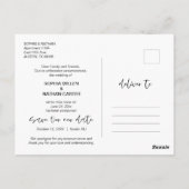 Carte Postale Changement de date de report de mariage photo (Dos)