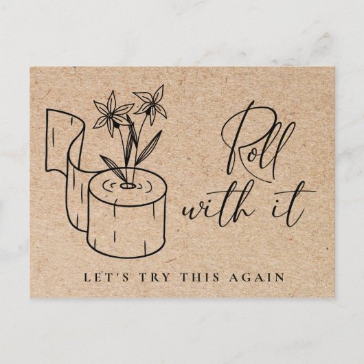 Carte Postale Changement de date Événement reporté annulé (Devant)