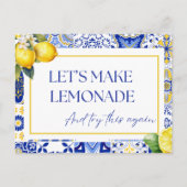 Carte Postale Changement de date reporté événement lemon annulé (Devant)