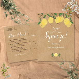 Carte Postale Changement de date rustique Fête des mariées repor