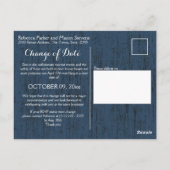 Carte Postale Changement de date Sunflower et Blue Barn Wood (Dos)