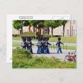 Carte Postale Changement de garde, Copenhague, Danemark (Devant / Derrière)