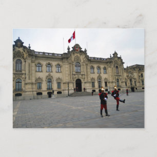 Carte Postale Changement de garde, Lima, Pérou