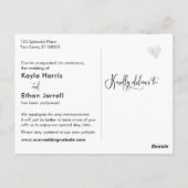 Carte Postale Changement de plan en Bourgogne Reporté Mariage (Dos)