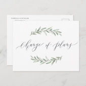 Carte Postale Changement de plan mariage verdure report (Devant / Derrière)