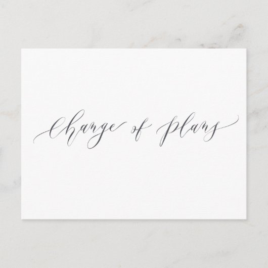 Carte Postale Changement de plan mariage verdure report (Devant)