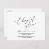 Carte Postale Changement de plan, report de Faire-part de mariag (Devant / Derrière)