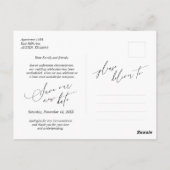 Carte Postale Changement de plan, report de Faire-part de mariag (Dos)