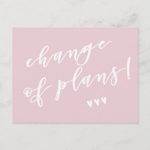 Carte Postale Changement de plan ! Report dû à Corona